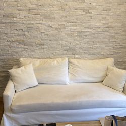 80.5” Upholstered Slipcovered Sofa