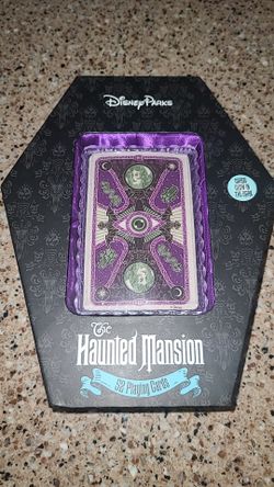 Disney Parks The Haunted Mansion Glow In The Dark Playing Cards In Coffin Gift Set