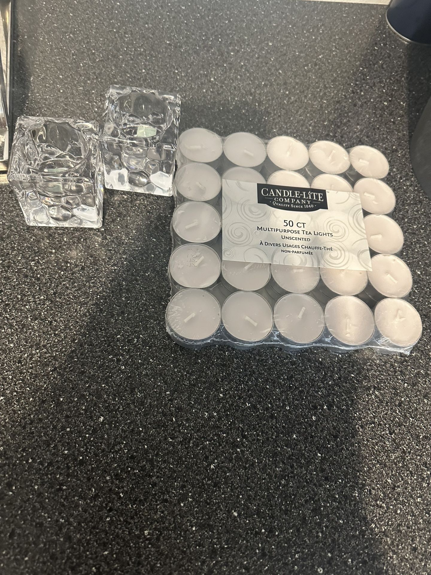 Partylite Cube Tea-light Holders Includes 50 Unopened Candle-lite Tea Lights All For $10, No Holds, Trades Or Deliveries, Same Day PU