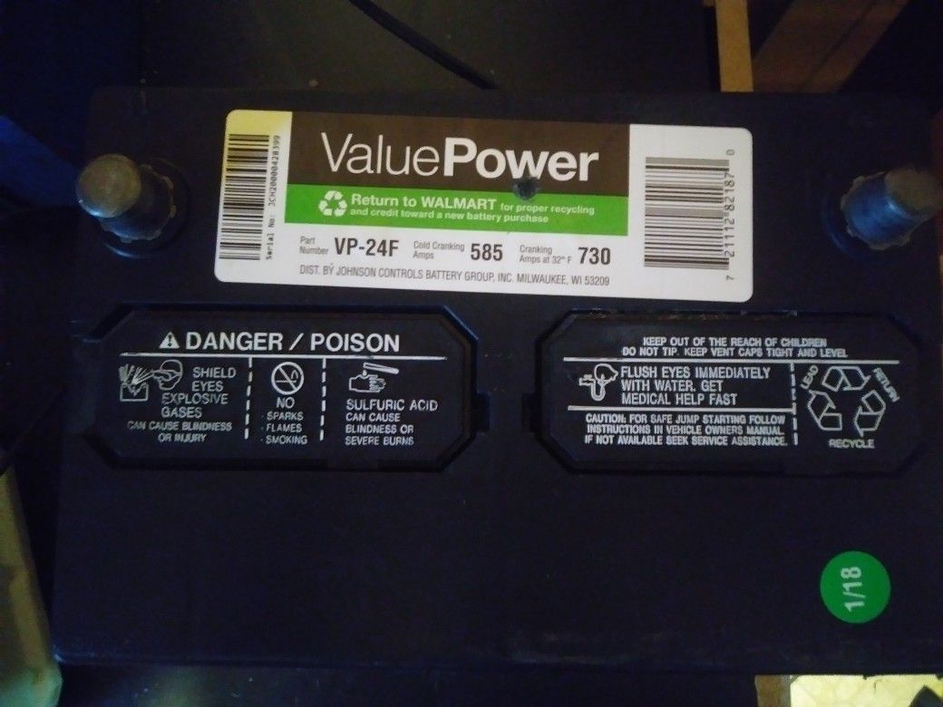 Walmart value power battery nearly brand new
