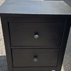 Ikea Black Nightstand