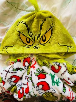 Grinch Hooded Fleece Christmas Jacket