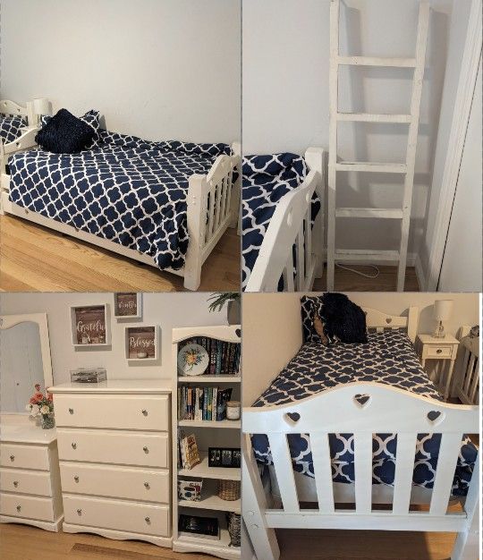 White Wood Kids Bedroom Set