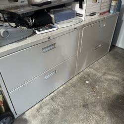 (2) 2-Drawer Sandusky Lateral Filing Cabinets