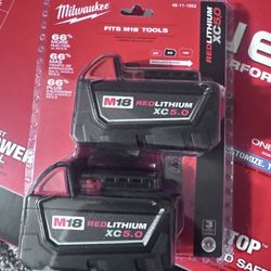 Milwaukee M18 5.0 Batteries 