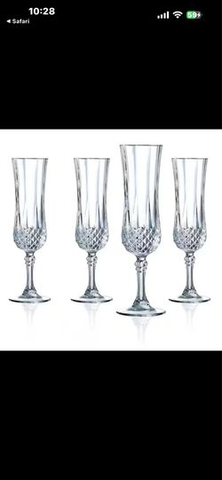 Mikasa crystal champagne glass set of 12