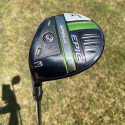LEFT HANDED CUSTOM TOUR ISSUE CALLAWAY EPIC SPEED GOLF FAIRWAY WOOD 15* #3 W BI MATRIX RXI LIMITED EDITION X**TC STAMPED PROTO 