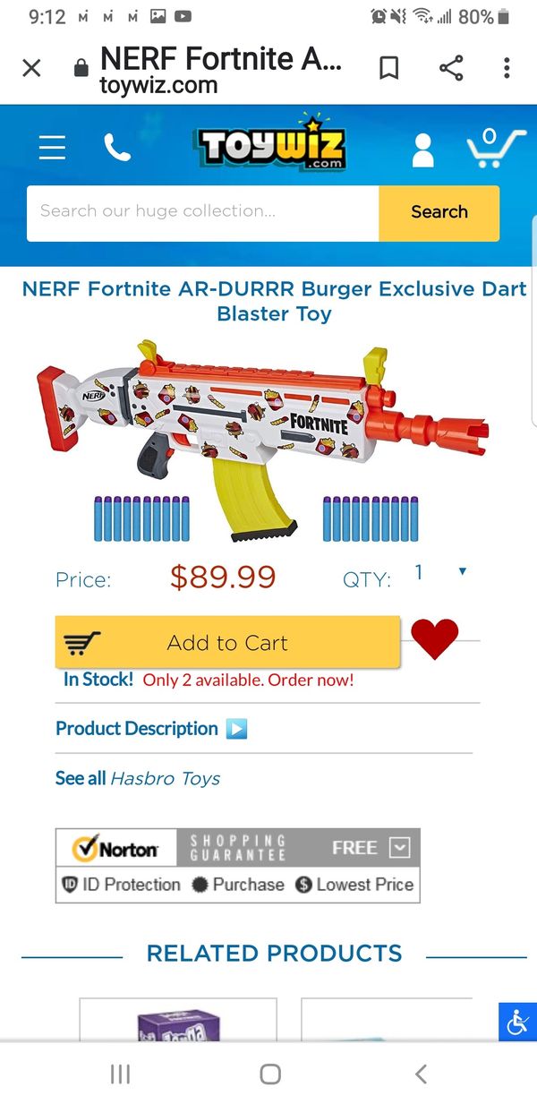 nerf gun burger king