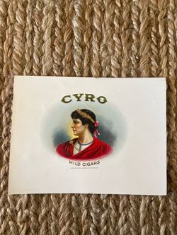 1915 CYRO Mild Cigars Antique Cigar Label