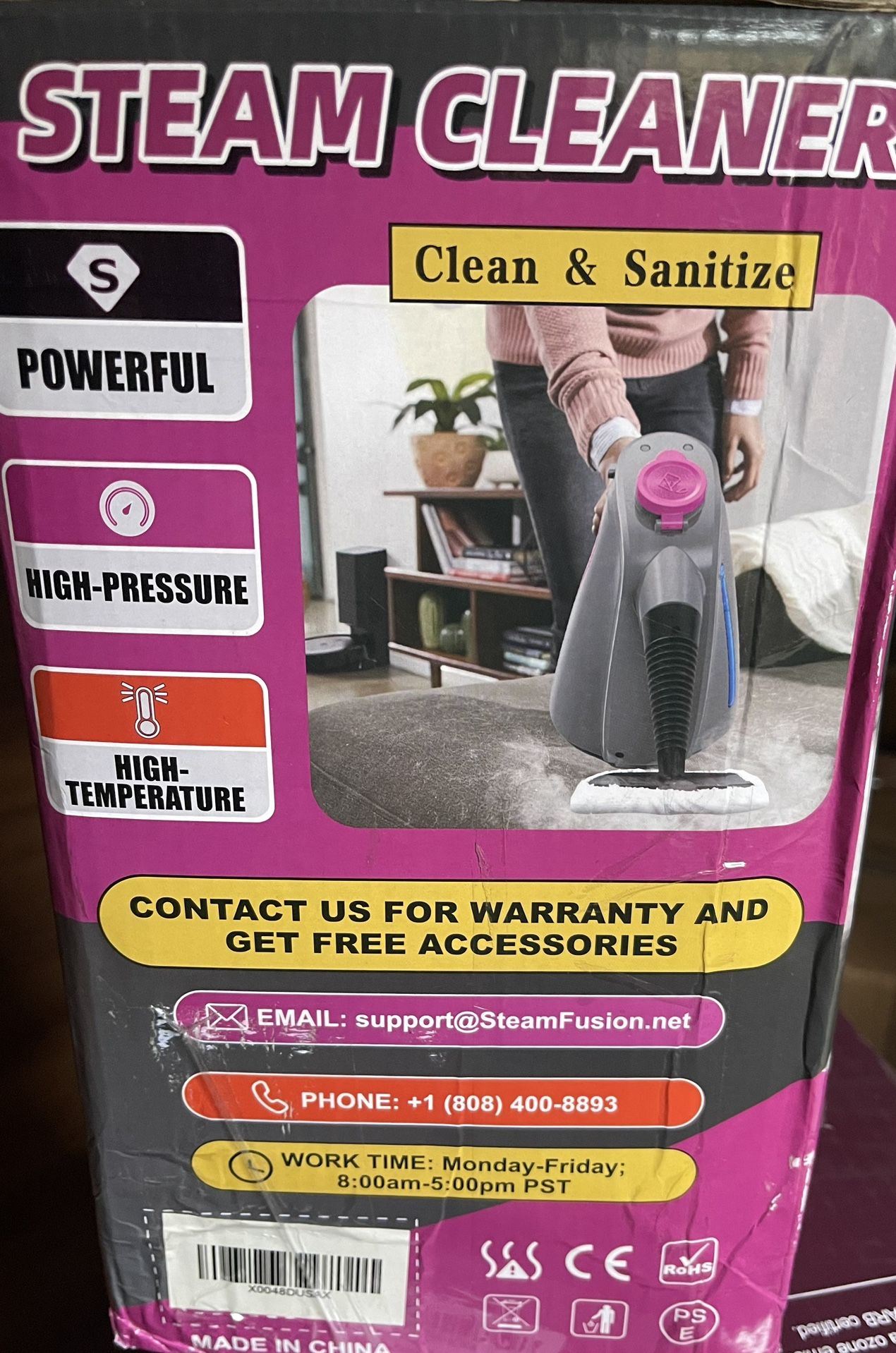 New SteamFusion Handheld Steam Cleaner