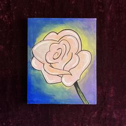 Pink Rose Painting 