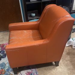 Orange Leather Chair