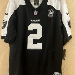 Ashton Jeanty #2 Las Vegas Raiders  Black Jersey Vapor Limited Edition Size large