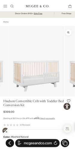 Adjustable / Convertible Crib Toddler Bed Conversion Kit