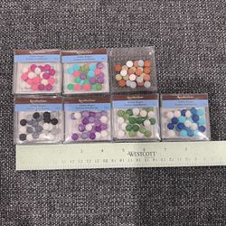 168 Pieces Glitter Plastic Circles 1/4 Inch Assorted Colors Pack Of 7