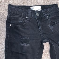 Black Distressed Skinny Jeans