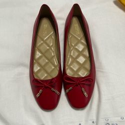 Michael Kors Ballet Red Shoes Size 7 .5