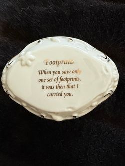 Lenox Fine Porcelain “ Footprints “ Music Box