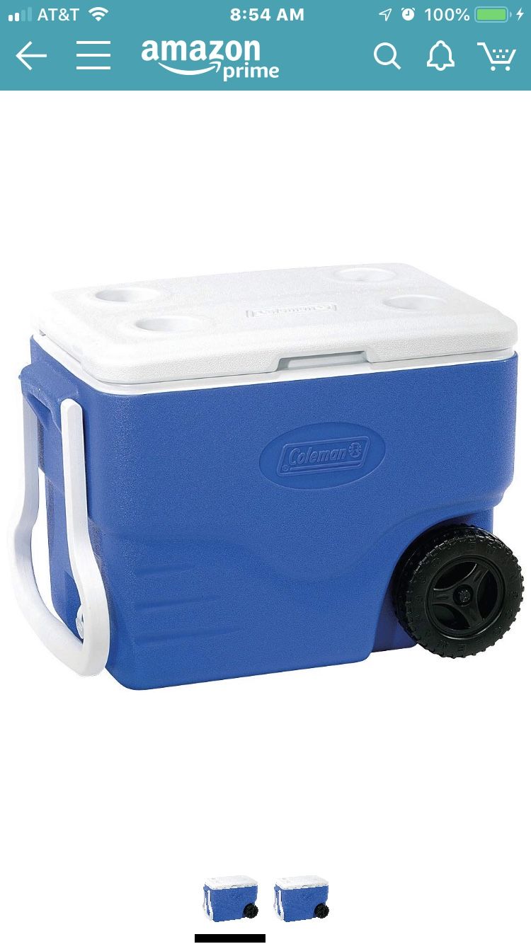 Brand New Coleman 40 Qt. Wheeled Cooler