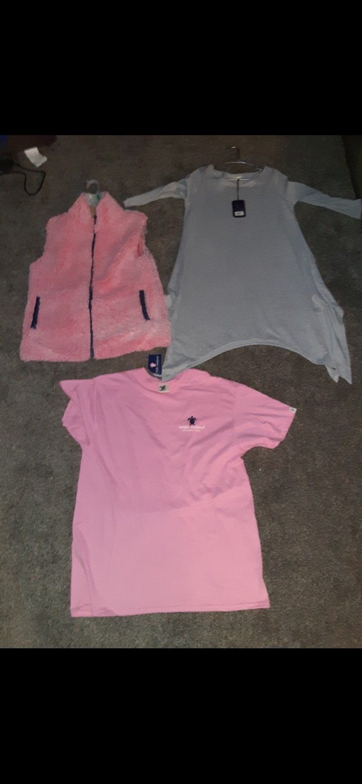 Womens simply southern vest, shirt,and dress
