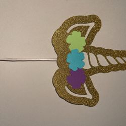 Cupcake Topper Unicorn Flower Crown