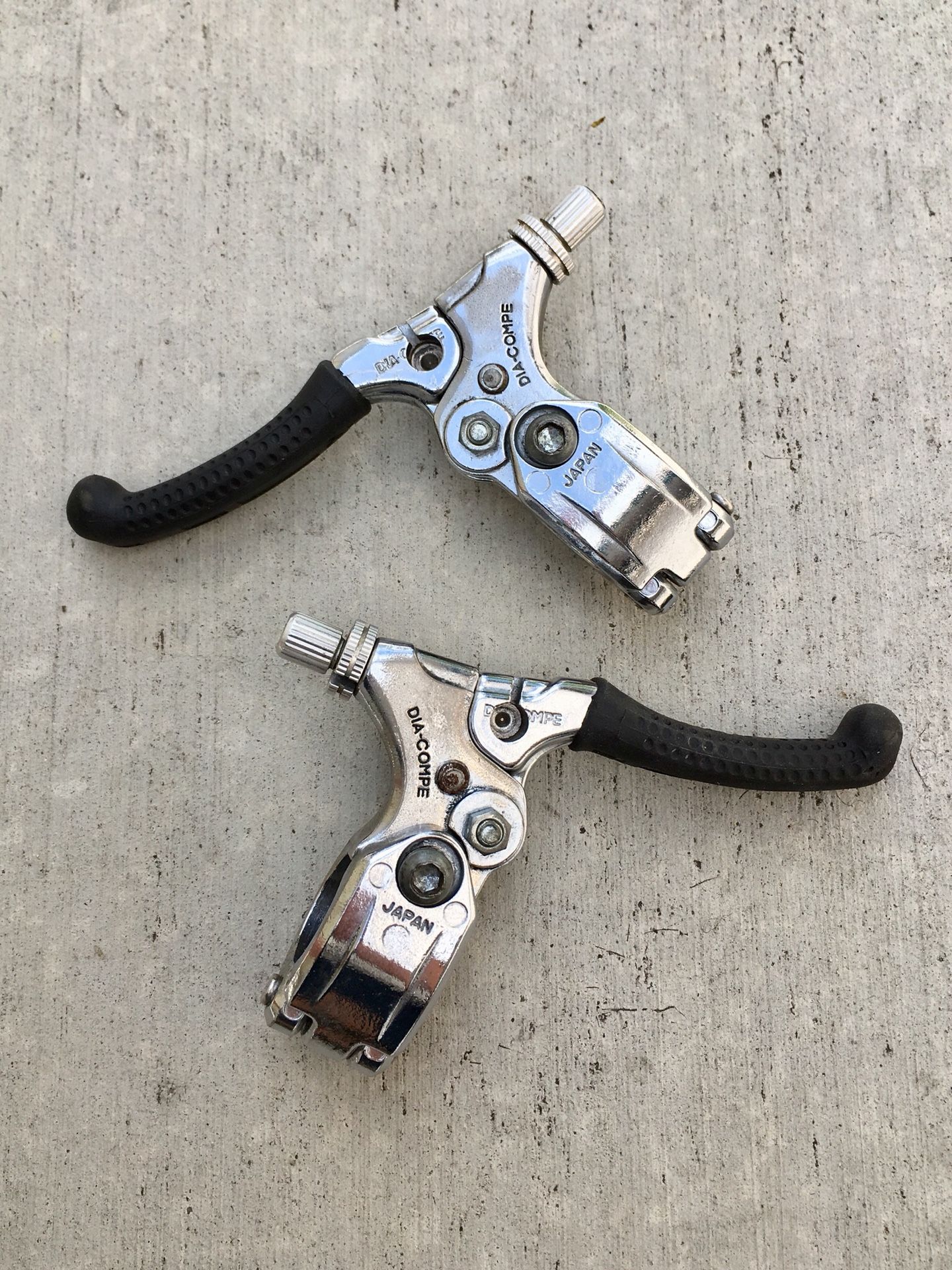OG DIA COMPE TECH 77 SILVER LOCKING BMX FREESTYLE BRAKE LEVERS 750 880