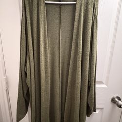 Size 26/28 Women’s Plus Size Olive Green Cardigan 