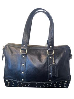 Coach Nancy Black Studded Leather Shoulder Bag