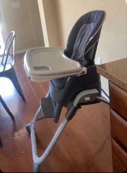 Ingenuity SmartServe 4 in 1 Full Size Convertible Baby Toddler High Chair and Booster Seat with Swing-Out Tray, Harness and Washable Seat Pad
