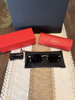 Black/Gold Vintage Cartier Sunglasses