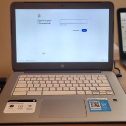 Like NEW :HP Chromebook 14", 16GB SSD, ChromeOS, Model:14-x010nr; NEW BATTERY & NEW CHARGER