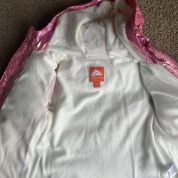 Ozark Trail Girls Pink Hooded Insulated Puffer Jacket