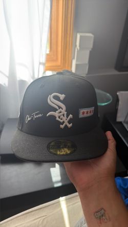 new era fitted hat white sox