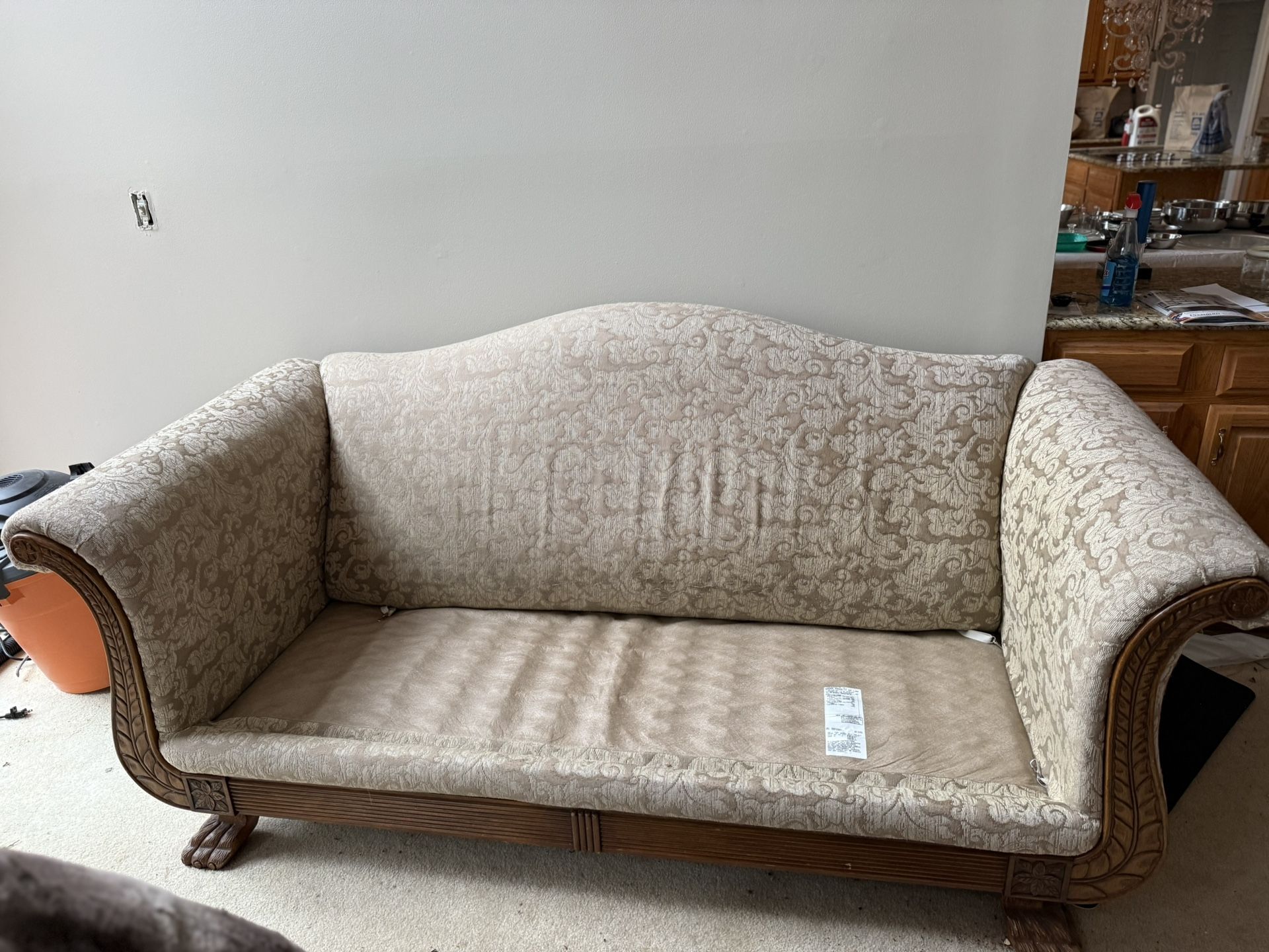 Traditional Sofa, No Cushions