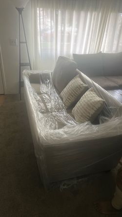 3-Seater Fabric Sofa with Cushions