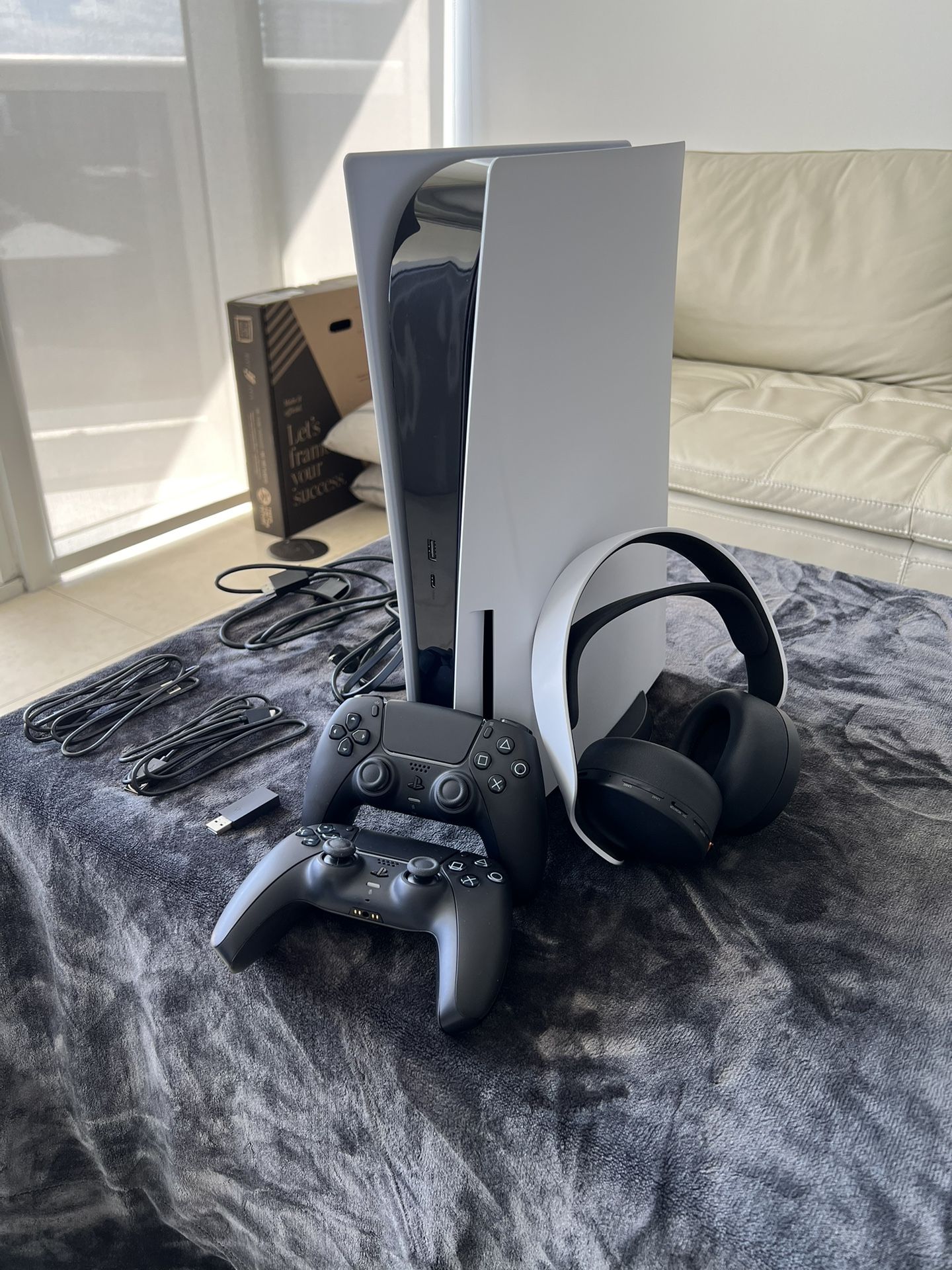 PS5 with Pulse 3D Wireless Headset and 2 Extra Controllers