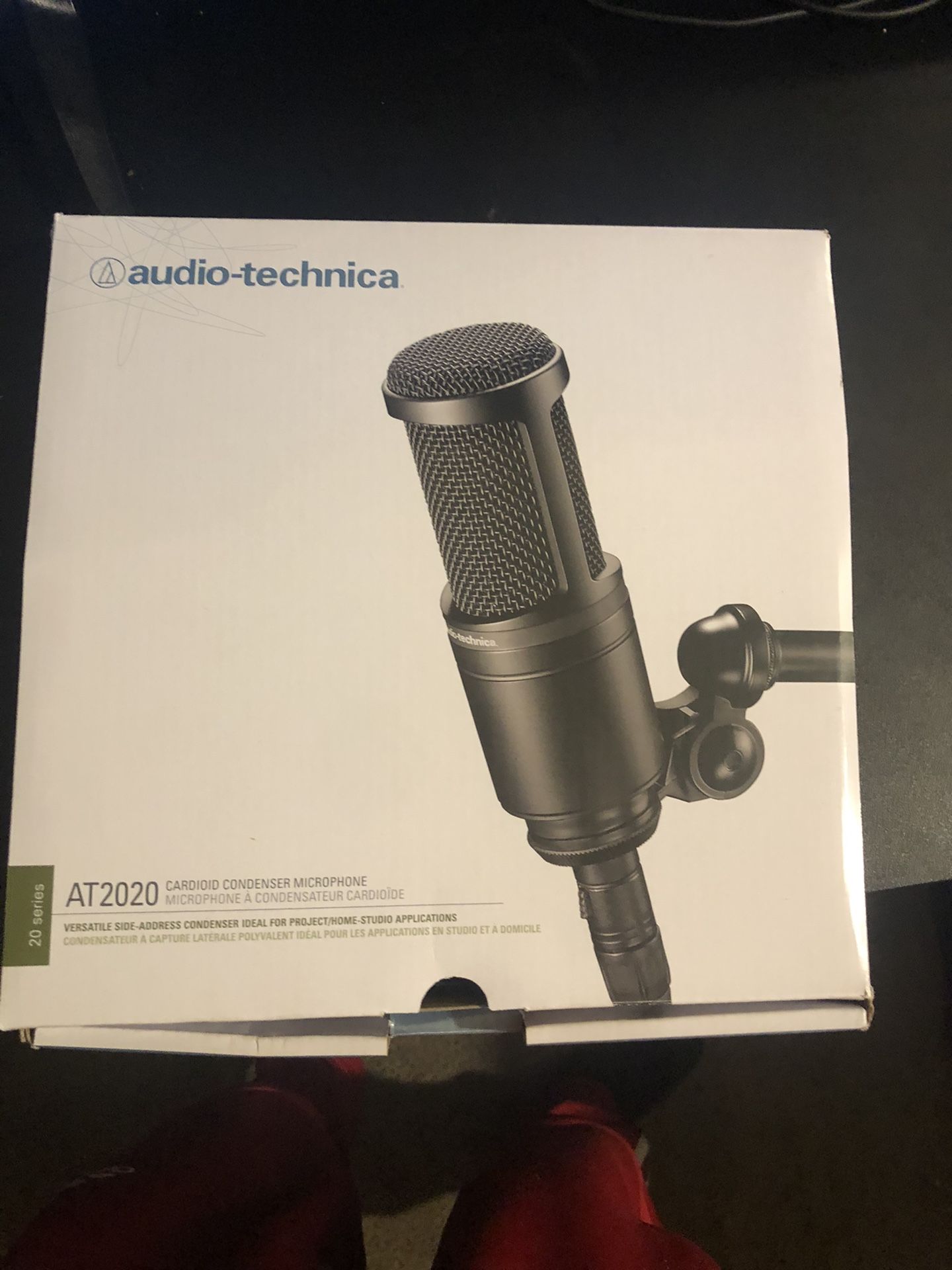 PppoAudio-Technica AT2020 Cardioid Condenser Studio XLR Microphone, Ideal for Project/Home Studio Application