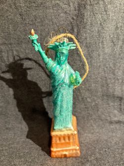 Blown Glass Statute of Liberty Ornament - 6”