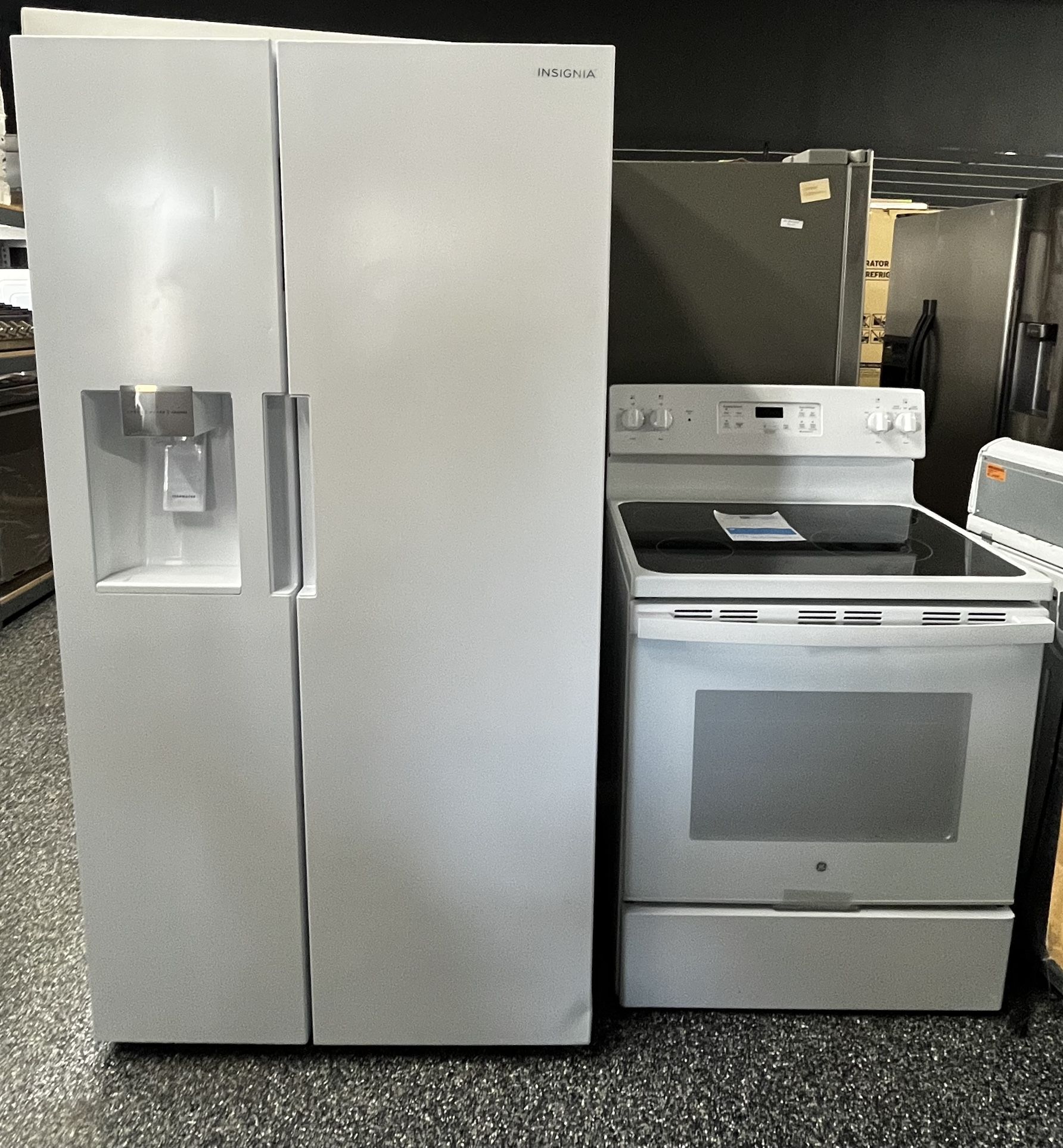 New White Fridge, Stove And Dishwasher Bundle