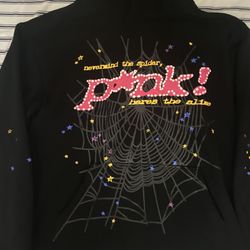 Sp5der Black P*nk Hoodie. Good Quality And Thick.