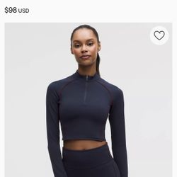 Wunder Train Cropped Long-Sleeve Half Zip