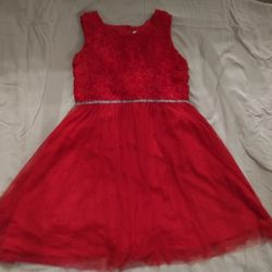 Girl's Red Formal Dress