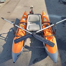 Single Seat Pontoon Boat With Trolling Motor