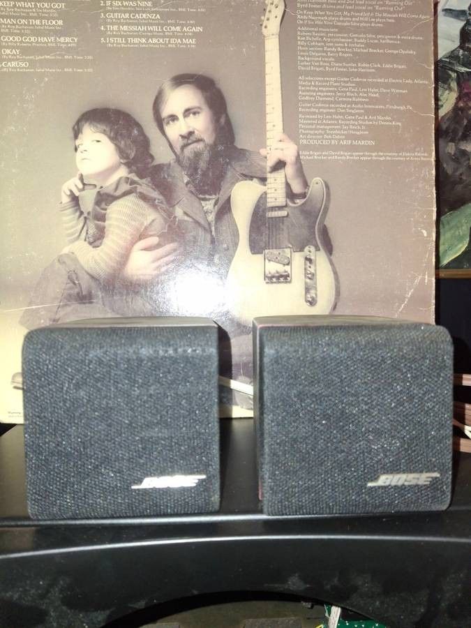 Bose cube speakers with Bose stands