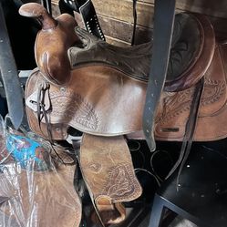 Hereford Brand Textan Of Yoakum Horse Saddle