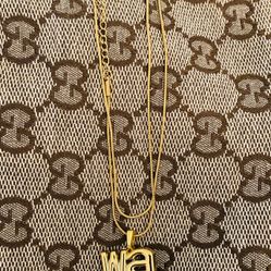 Vintage Alexander Wang Designer Gold Necklace