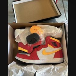 Nike Air Jordan 1 High OG Light Fusion Red Size 10