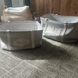 Set Of 2 Laundry Baskets/ Bags 
