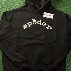 Black Rhinestone Sp5der Hoodie