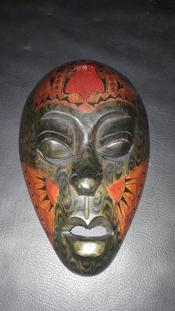 Lombok Handpainted Wooden Mask